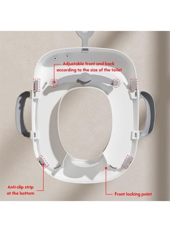 Bukela Potty Training Seat for Kids, Potty Seat for Toilet with Handles and Backrest Portable Toddler Toilet Seat Covers Cushioned Potty Training Seat Pads, for Use on Oval Toilets, Boys and Girls - Image 2