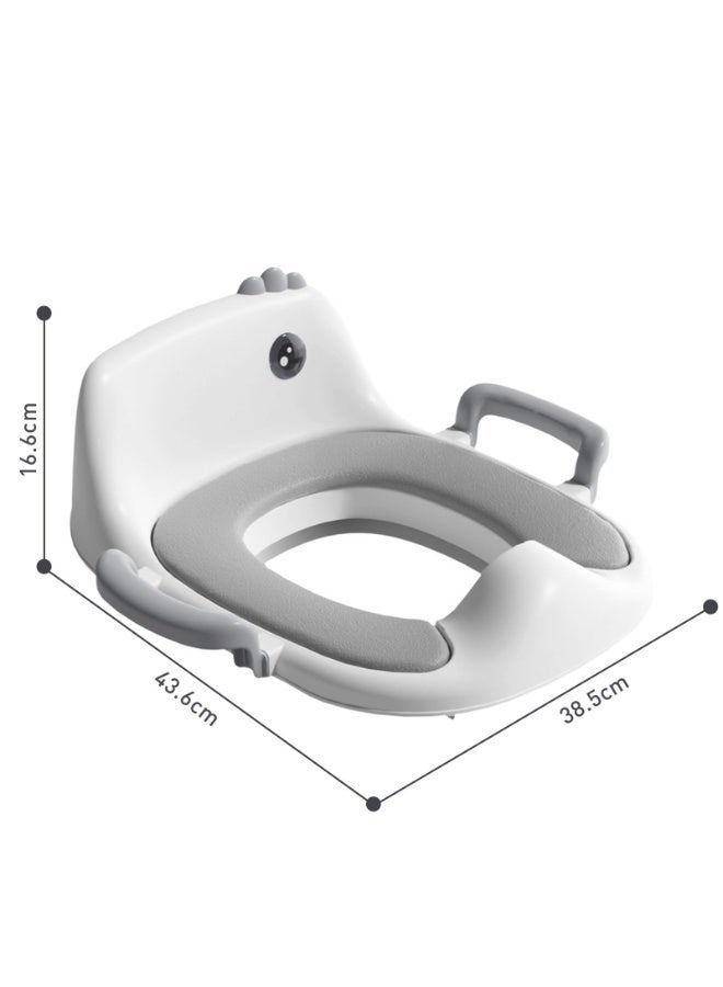 Bukela Potty Training Seat for Kids, Potty Seat for Toilet with Handles and Backrest Portable Toddler Toilet Seat Covers Cushioned Potty Training Seat Pads, for Use on Oval Toilets, Boys and Girls - Image 4