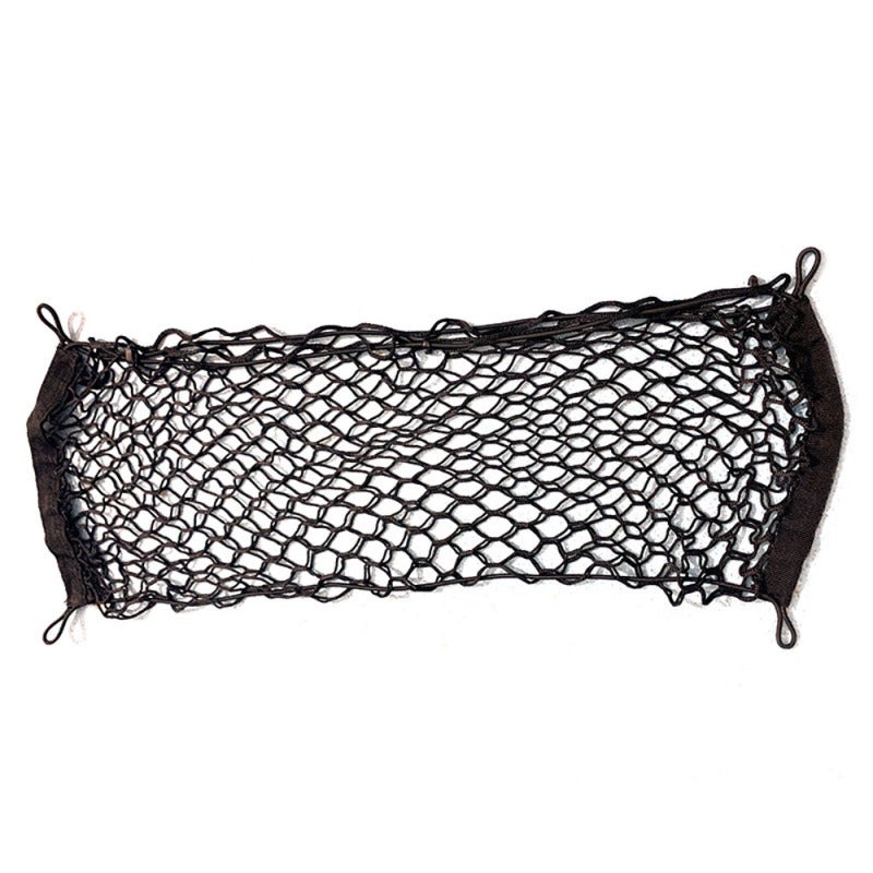 Rear Cargo Net 35x16in Black Double-Layer Mesh Pocket - High-Elasticity Durable Material Cargo Storage Organizer for Car Truck SUV Trunk - Image 3
