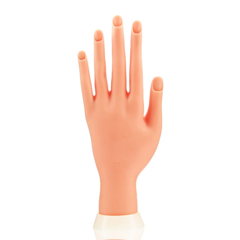 Nail Practice Hand: Beige PVC Soft Glue Flexible Fingers - Professional Manicure Training Tool for Manicure Lovers, Manicurists and Nail Art Beginners - Image 3