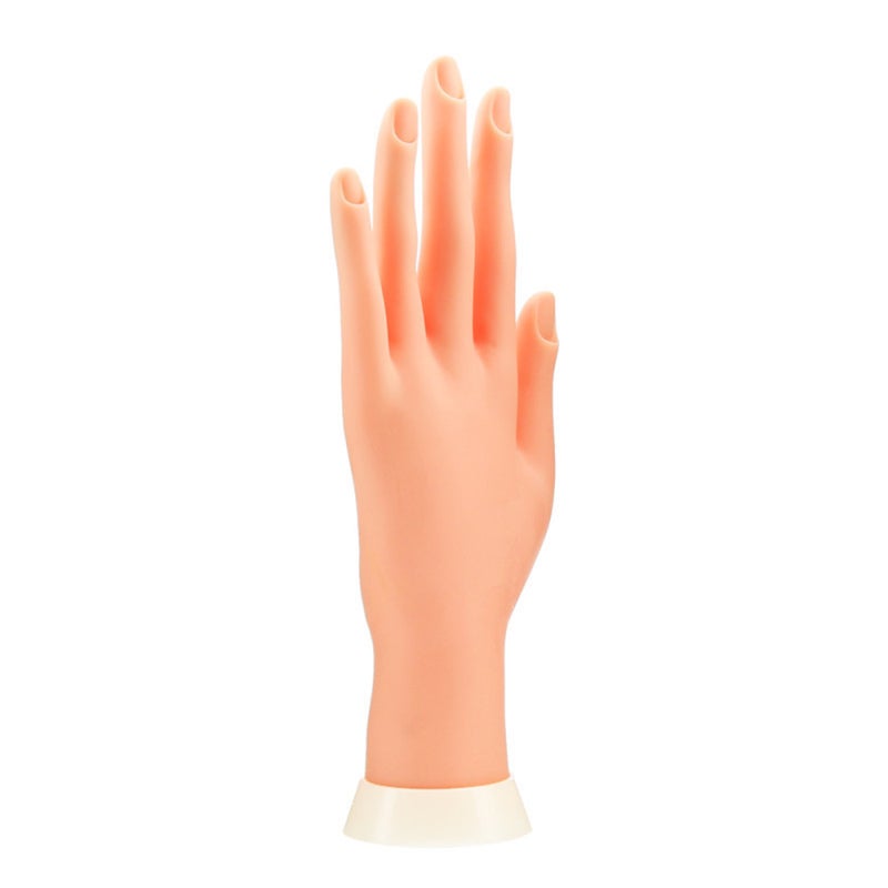 Nail Practice Hand: Beige PVC Soft Glue Flexible Fingers - Professional Manicure Training Tool for Manicure Lovers, Manicurists and Nail Art Beginners - Image 5