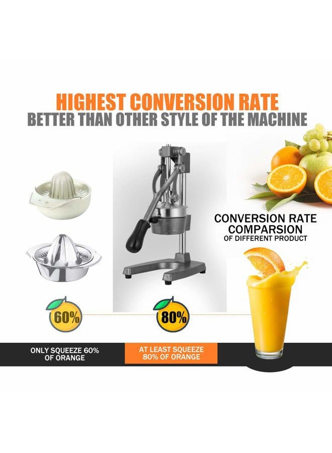 Gowintech Commercial Heavy Duty Cast Iron Hand Press Manual Orange Citrus Lemon Lime Grapefruit Fruit Juice Squeezer Machine Grey - Image 3