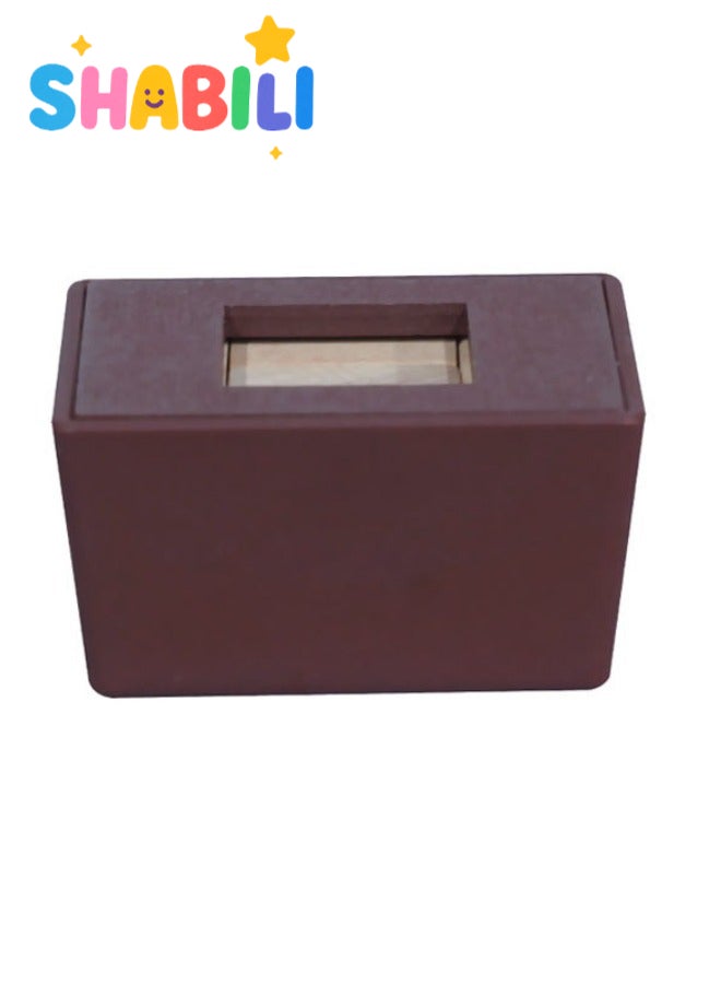 شبيلي لعبة صندوق السحر الخشبي - تحدي المكعبات لتحفيز التفكير المنطقي والتخيل المكاني - لعبة تعليمية ممتعة للأطفال الصغار والأولاد والبنات - Image 1