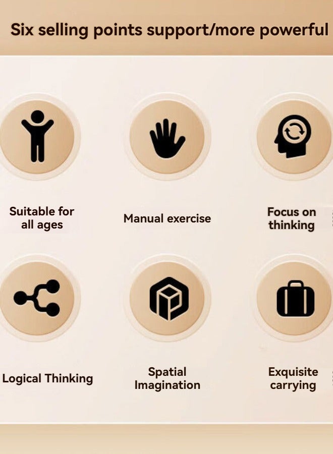 شبيلي لعبة صندوق السحر الخشبي - تحدي المكعبات لتحفيز التفكير المنطقي والتخيل المكاني - لعبة تعليمية ممتعة للأطفال الصغار والأولاد والبنات - Image 5