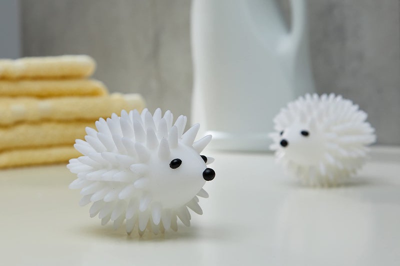 Kikkerland Hedgehog Reusable Dryer Balls, Set of 2, 1 EA, Plastic, White - Image 2