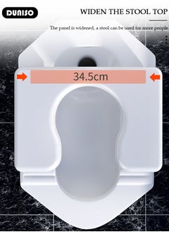 DUNISO Portable Toilet Seat,Home Toilet Seat Convertible from Squatting to Sit, with Paper Towel Box,Toilet Seat with Anti-slip Function for Pregnant Women, Elderly Frame and Disabled  - Image 5