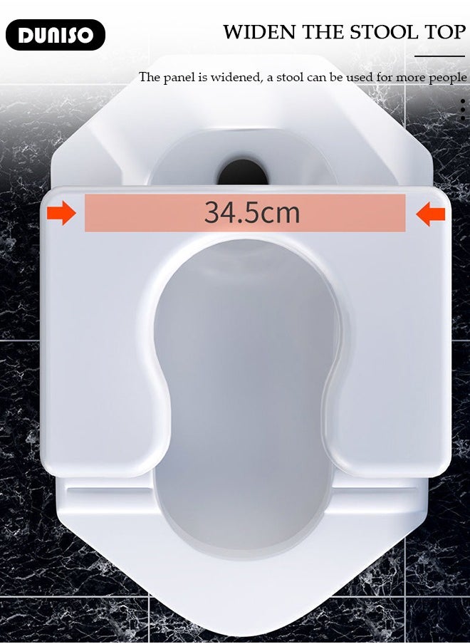 DUNISO - Portable Toilet Seat,Home Toilet Seat Convertible from Squatting to Sit, with Paper Towel Box,Toilet Seat with Anti-slip Function for Pregnant Women, Elderly Frame and Disabled - Image 1
