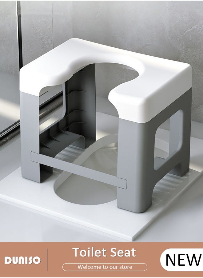 DUNISO - Portable Toilet Seat,Home Toilet Seat Convertible from Squatting to Sit, with Paper Towel Box,Toilet Seat with Anti-slip Function for Pregnant Women, Elderly Frame and Disabled - Image 1