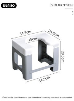 DUNISO Portable Toilet Seat,Home Toilet Seat Convertible from Squatting to Sit, with Paper Towel Box,Toilet Seat with Anti-slip Function for Pregnant Women, Elderly Frame and Disabled  - Image 2