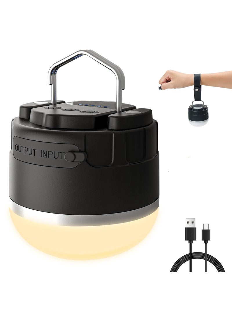 Generic Rechargeable LED Camping Lantern 1000LM,Portable Tent Lights with RGB Color,IP65 Waterproof Camping Lights,Magnetic Base,4000mAH Emergency Hanging Light for Power Outages, Hiking, Tent, Outdoor, Home  - Image 1