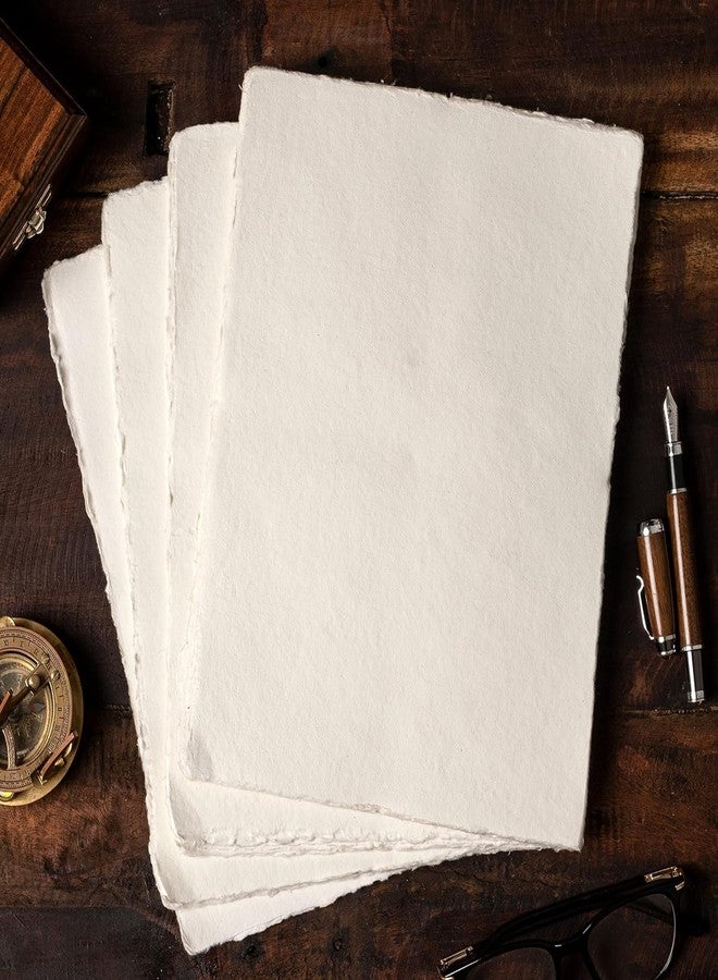 ALCRAFT Pack of 50 Sheets of Watercolor Paper of 150 GSM - Virgin Cotton - Handmade Paper with Deckle Edges 20 X 12.5 Inches (50 X 12.5 cm) - Image 3