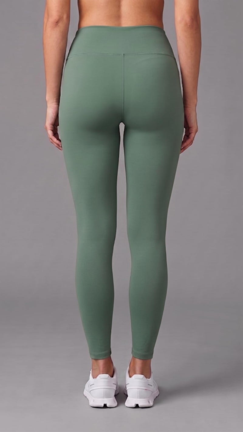 Mehrang Women Stretchable Gym High Rise Pants & Tights Workout with Mesh Insert & Side Pockets (2XL, LightGreen) - Image 2