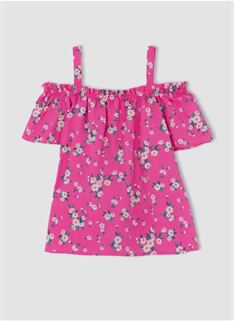 ديفاكتو Girl Woven Short Sleeve Blouse