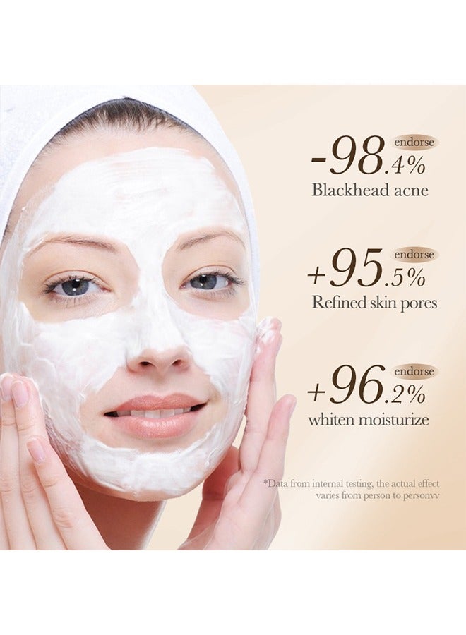 BIOAOUA Rice Raw Pulp Peel-Off Mask, Blackhead Remover Mask Peel Off Face, Mask Deep Cleansing, Shrink pores, Nourishes Deeply, Whitening to Even Out Skin Tone 50g - Image 2