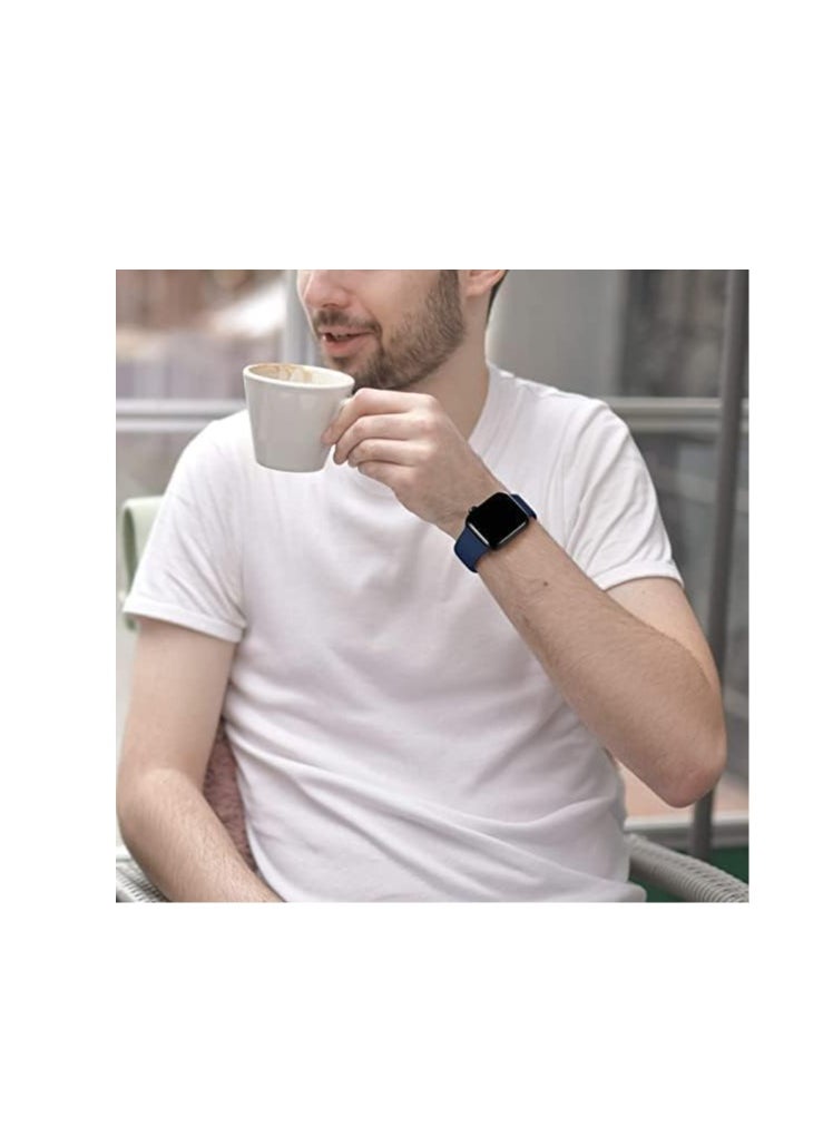 Generic - Bands Compatible with Apple Watch 49mm 45mm 44mm 42mm Replacement Soft Silicone Strap for iWatch Series Ultra 8/7/6/5/4/3/2/1 SE - Image 1