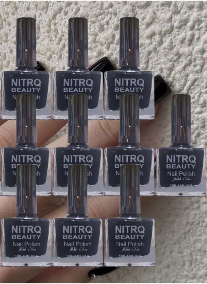 Nitrq Beauty - 10 Pieces Beauty Nail Polish Black - Image 1