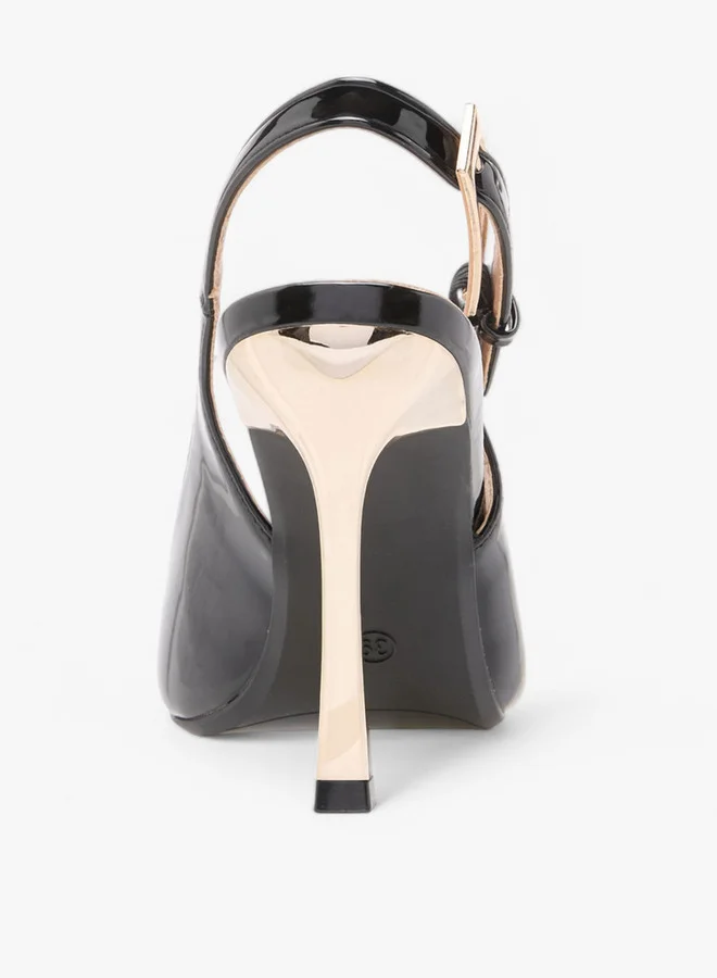 Flora Bella By Shoexpress Women's Pointed Toe Slingback Shoes with Stiletto Heels
