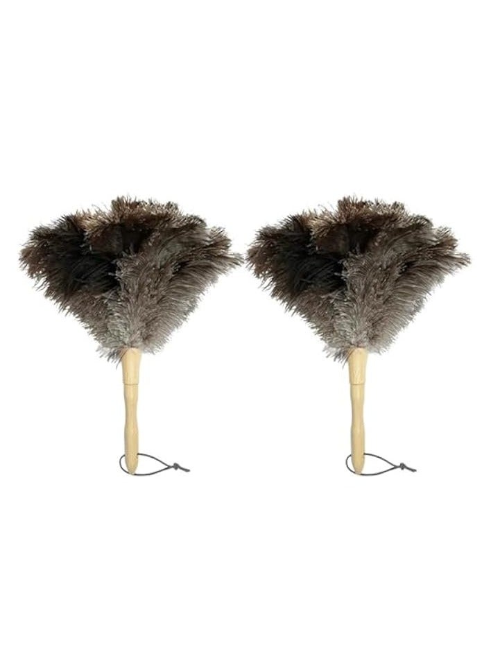 إيروريكس منفضة وبر النعام، منفضة ريش النعام، فرشاة تنظيف من ريش النعام الطبيعي الناعم، أدوات تنظيف منفضة غبار للمنزل والمكتب - Image 1