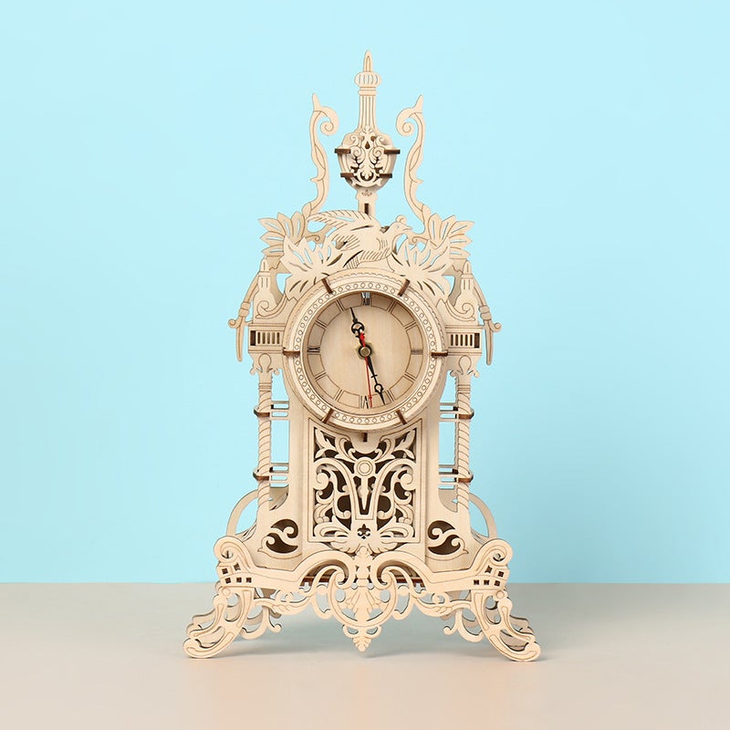 Wooden Clock Tower 3D Puzzle Ornament Children'S Educational Toy Indoor Wooden Decoration Three-Dimensional Creative Puzzle - Image 1