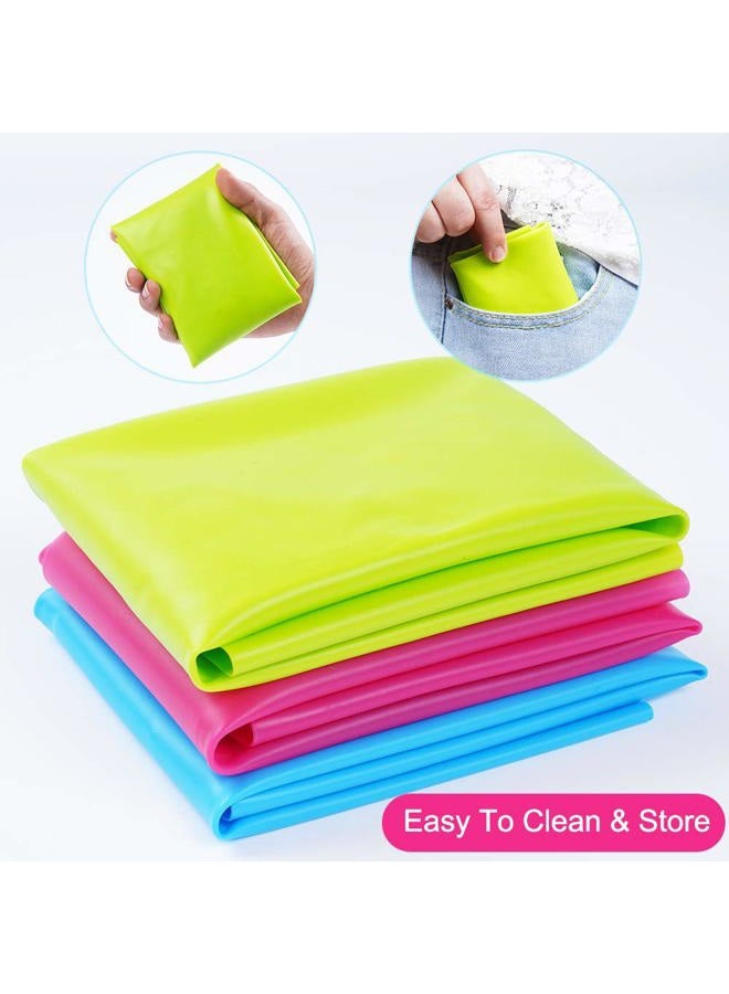 TDHDIKE 3 Pack Silicone mat Large Silicone Sheets for Crafts, Liquid, Resin Jewelry Casting Molds Mat, Silicone Placemat 15.7” x 11.8” (Blue & Rose Red & Green) - Image 5
