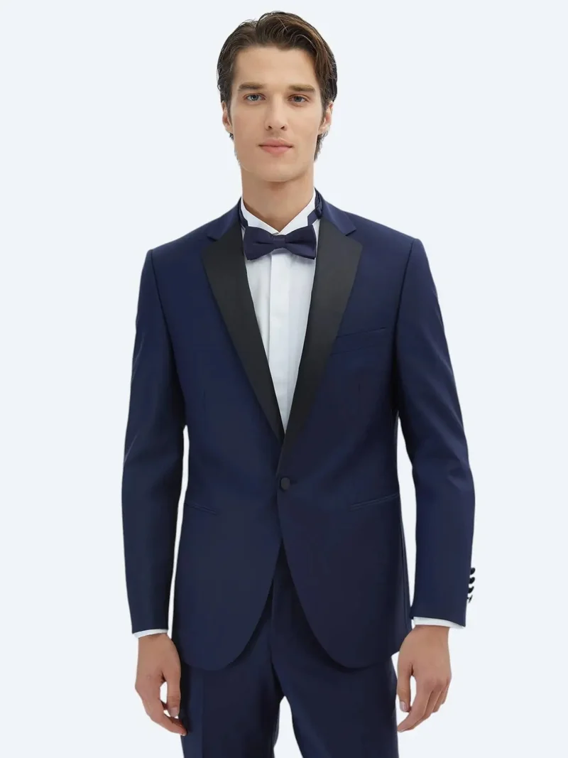 Kip Saks Slim Fit Butterfly Collar Weaving Tuxedo