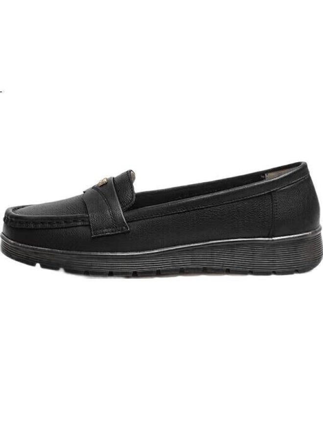 Red Dragonfly Mom Shoes Spring Summer Casual Slip-On Middle-Aged And Elderly Soft Bottom Women'S Single Shoes Loafers Wtb24586 Black Size 38 - Image 3