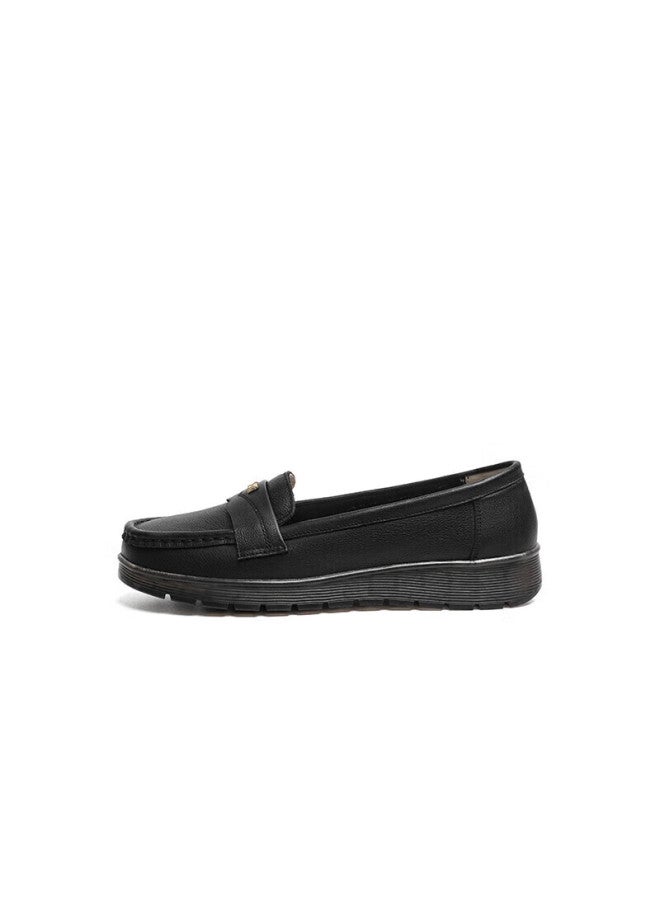 Red Dragonfly Mom Shoes Spring Summer Casual Slip-on Middle-aged And Elderly Soft Bottom Women's Single Shoes Loafers Wtb24586 Black Size 38 - Image 1