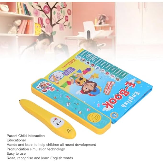KIDS ABC SOUND BOOK, INTERACTIVE ELECTRONIC LEARNING BOOKS TALKING PEN SET BIRTHDAY PRESENT FOR READING, ,NUMBERS, ANIMALS, MUSIC, GAMES EDUCATIONAL TOYS FOR BOYS GIRLS, ENGLISH - Image 3
