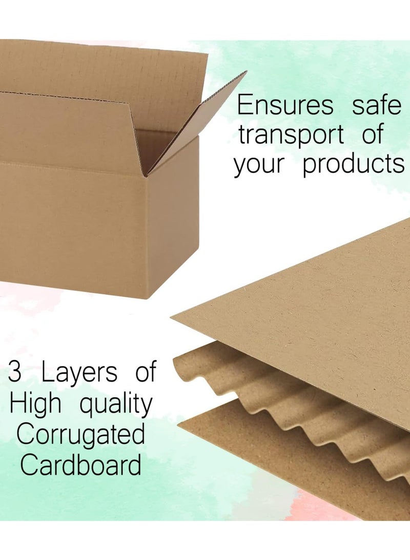 HYFY [25 Pack] Brown Carton Boxes 25x15x15 cm – Recyclable 3-Ply Corrugated Shipping Boxes for Packaging, Moving & Storage Durable Small Cardboard Mailing Boxes for E-commerce, Gifts & General Use - Image 5
