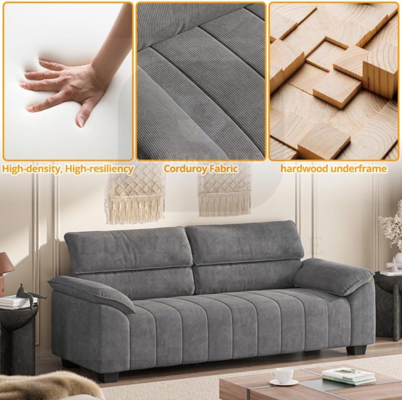Luxury Luxe Comfy 3-Seater Sofa Couch - Image 4