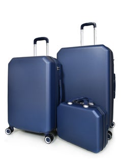 MORANO 4-Piece Morano Luggage Trolley Set Navy Blue Sizes 28''/24''/20''/14'' Inch  - Image 2