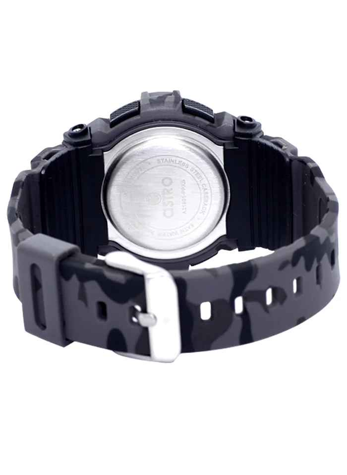 ASTRO Astro A21901-PPXB Men's Digital Display Watch & Plastic Strap Grey Camouflage