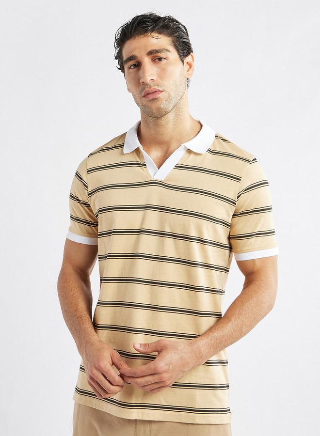 Splash FAV Striped Polo T-shirt with Short Sleeves - Image 1