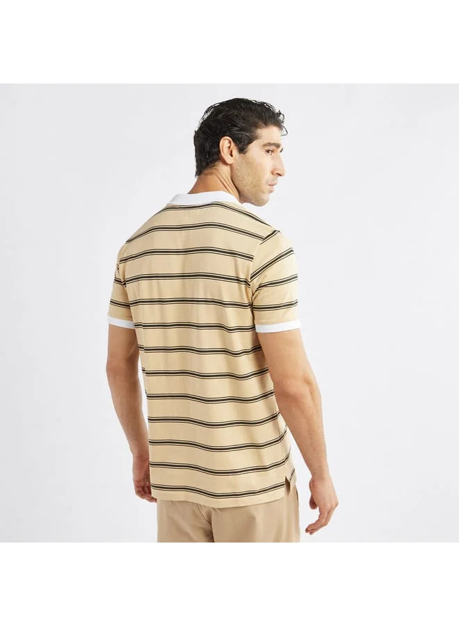 Splash FAV Striped Polo T-shirt with Short Sleeves