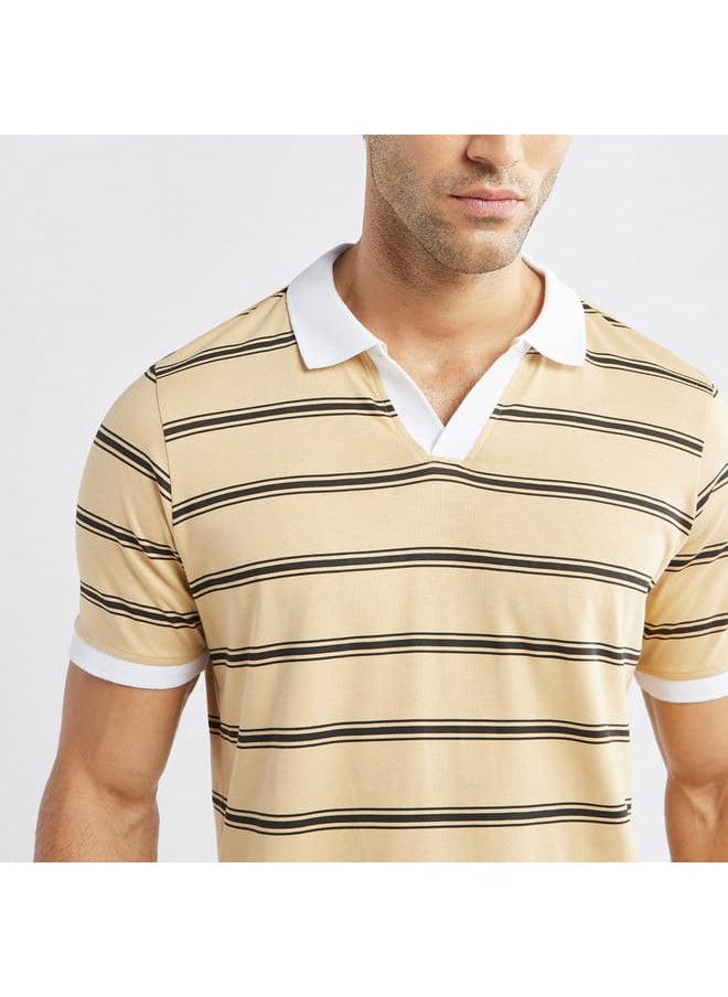 FAV Striped Polo T-shirt with Short Sleeves  - Image 4