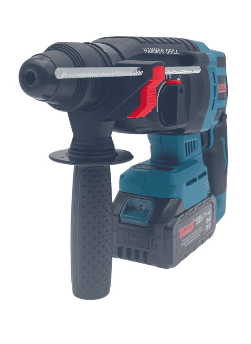 BONAI Cordless Rotary Hammer Drill 26mm, Brushless, 168VF Battery, 7.0Ah, 1000 RPM Concrete Hammer, Industrial Hammer Drill with 2 Batteries, Charger, Depth Gauge, Support Handle  - Image 1