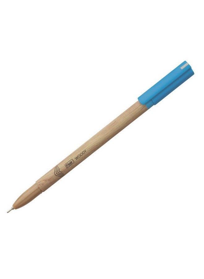 FLAIR Woody 0.7mm Ball Pen Box Pack | Attractive Woody Design | Smooth Ink Flow System With Low-Viscosity Ink | Smudge Free Writing | Blue Ink, Pack of 10 Pens - Image 3
