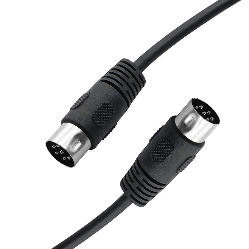 Getaria MIDI Cable 5 pin DIN plug 5m black, used for audio cables for electronic piano, MIDI keyboard, synthesizer, audio interface, sequencer, multi-effects pedal - Image 5