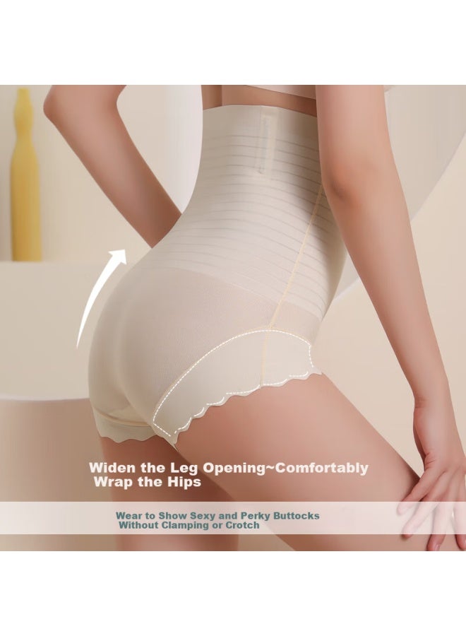 LANG SHA Langsha Women's High Waist Tummy Control Panties Seamless Body Shaping Underwear Slimming Shapewear Postpartum Waist Cincher Grey Purple L - Image 5