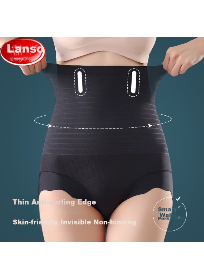 LANG SHA Langsha Women's High Waist Tummy Control Panties Seamless Body Shaping Underwear Slimming Shapewear Postpartum Waist Cincher Grey Purple L - Image 2