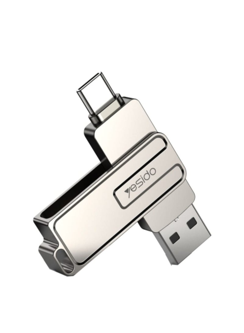 Yesido 2-in-1 OTG Flash or Data Drive from USB to Type-C with 256GB capacity - Image 1