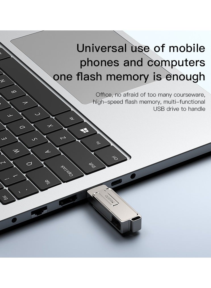 Yesido 2-in-1 OTG Flash or Data Drive from USB to Type-C with 256GB capacity - Image 4