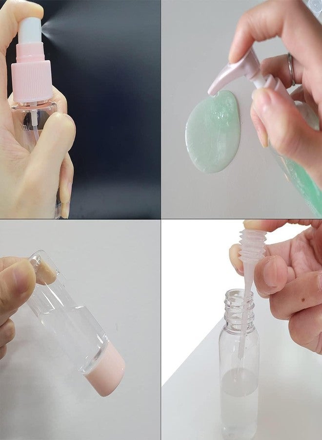 Toxen Travel Bottles Set for Toiletries, Empty Transparent Dispenser Container for Travel Size Cosmetics, Toiletry Bottles Leak Proof Travel Kit for Women Men (H822) - Image 2