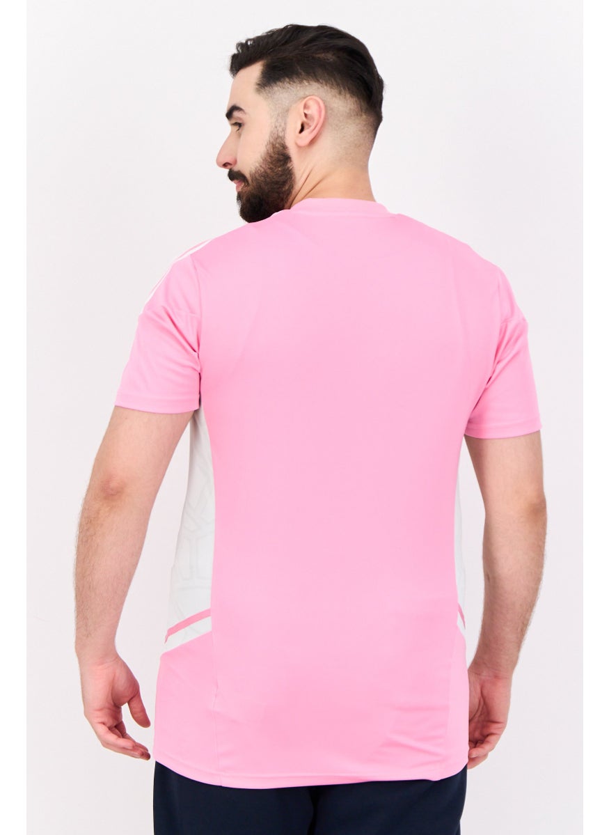Adidas - Men Sportswear Fit Brand Logo Training T-Shirt, Pink - Image 1