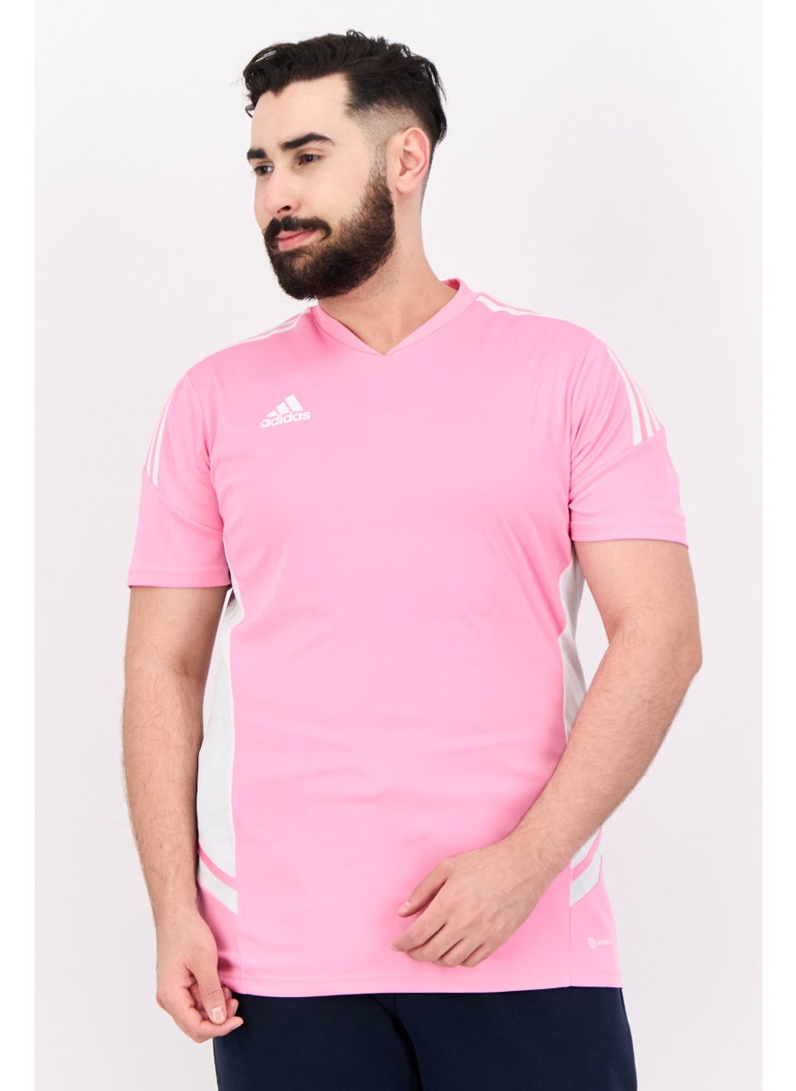 Adidas - Men Sportswear Fit Brand Logo Training T-Shirt, Pink - Image 1