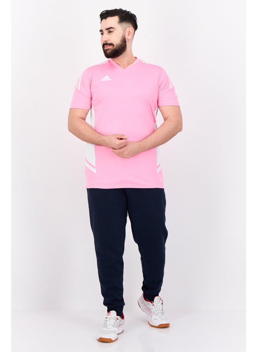Adidas - Men Sportswear Fit Brand Logo Training T-Shirt, Pink - Image 1