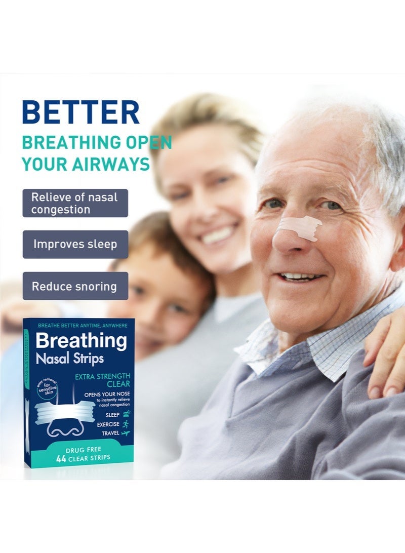 Bukela Anti-snoring Breathing Nasal Strip Starter Kit (88 Count) - Boost Oxygen , Reduce Snoring, Improve Sleep Quality - Sweat Resistant, Skin Safe Nasal Strips, Drug-Free Snoring Solution & Nasal Congestion Relief Caused by Colds & Allergies (Clear) - Image 4