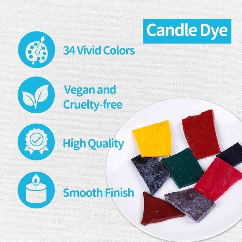 YRYM HT Candle Color Dye for Soy Wax, Safe and Natural- 34 Popular Colors for Candle Making - 8.5oz - Image 2
