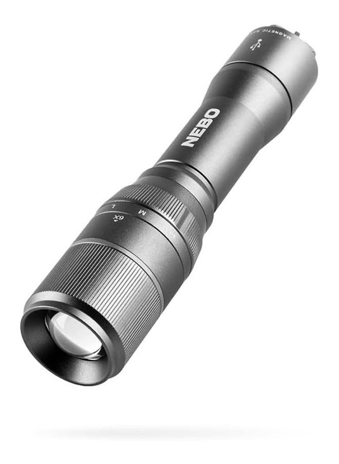 NEBO NEBO Davinci 1000 Lumens | Black LED Rechargeable Flashlight | 18650 Battery with Power Bank, NEB-FLT-0018-G, Grey  - Image 1