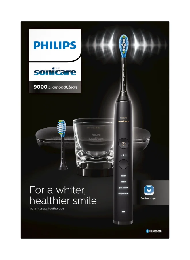 PHILIPS SONICARE Diamond Clean Smart Black HX9913/18, Certified UAE 3 Pin